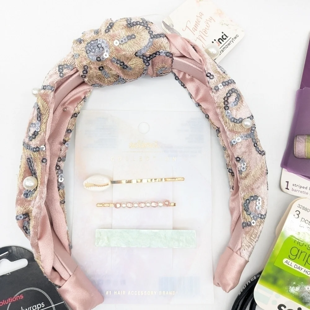 Scunci Goody & Basic Solutions headband and clip bundle